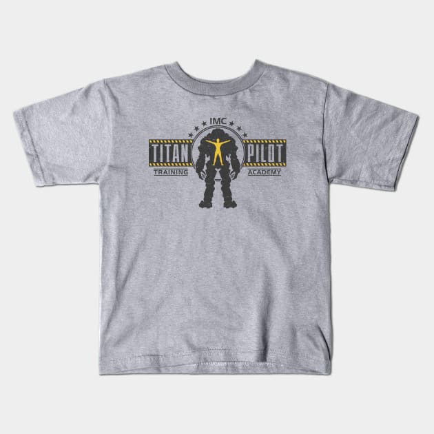 Titan Pilot Training Academy Kids T-Shirt by adho1982